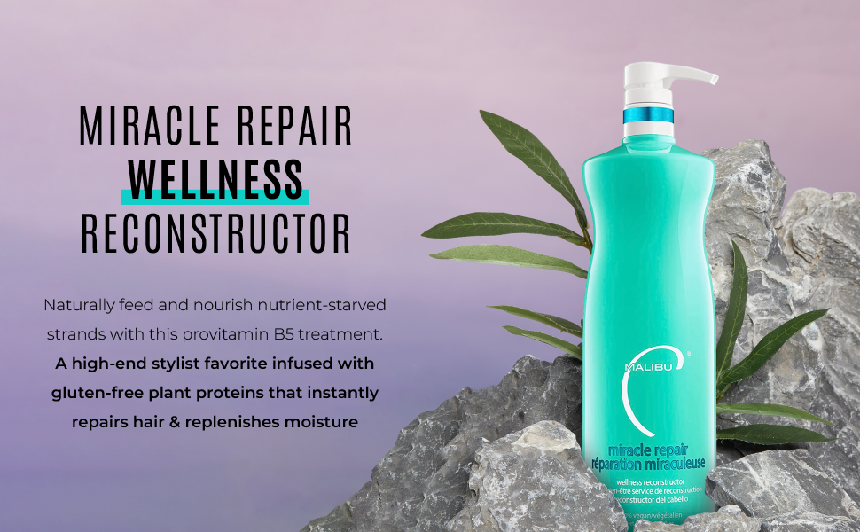 Malibu C Miracle Repair Reconstructor Shampoo 1000ml - image 2
