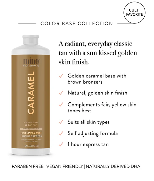 Mine Tan - Caramel Pro Spray Mist 1L – product image 2