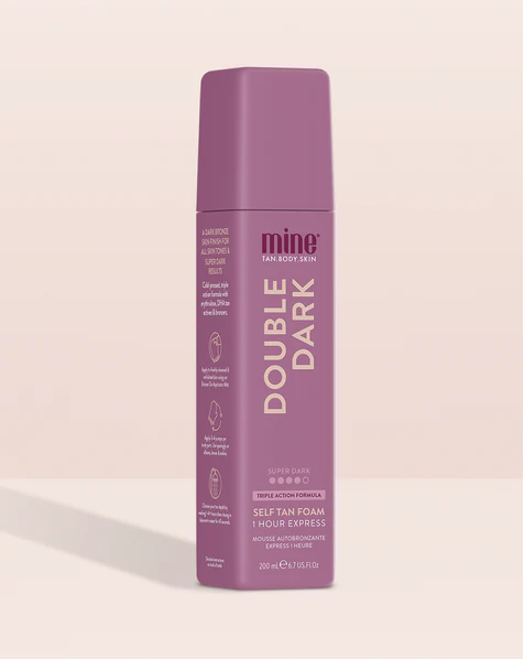 Mine Tan - Double Dark Self Tan Foam & Applicator Mitt Duo Bundle – Mine Tan Double Dark Self Tan Foam 200ml