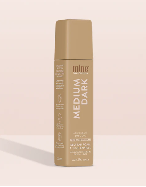 Mine Tan - Medium Dark Self Tan Foam & Applicator Mitt Duo Bundle – Mine Tan Medium Dark Self Tan Foam 200ml