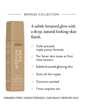 Mine Tan - Medium Dark Self Tan Foam 200ml – product image 2