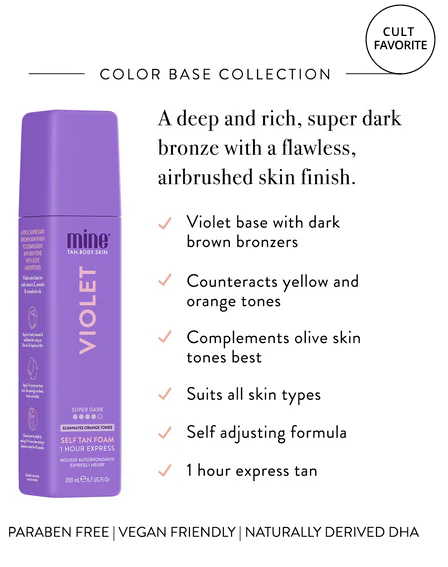 Mine Tan - Violet Self Tan Foam 200ml – product image 2