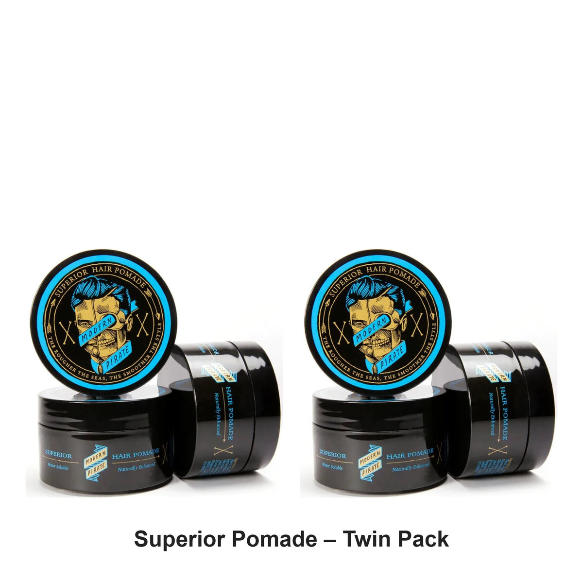 Modern Pirate - Superior Pomade – Twin Pack (2 x 100g) – bundle contents: 2 x Modern Pirate - Superior Pomade 100g