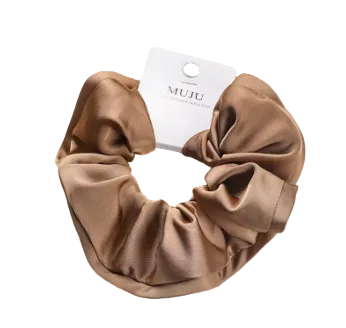MUJU - Satin Scrunchie 12cm Coffee – product image