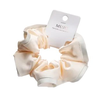 MUJU - Satin Scrunchie 12cm Ivory – product image