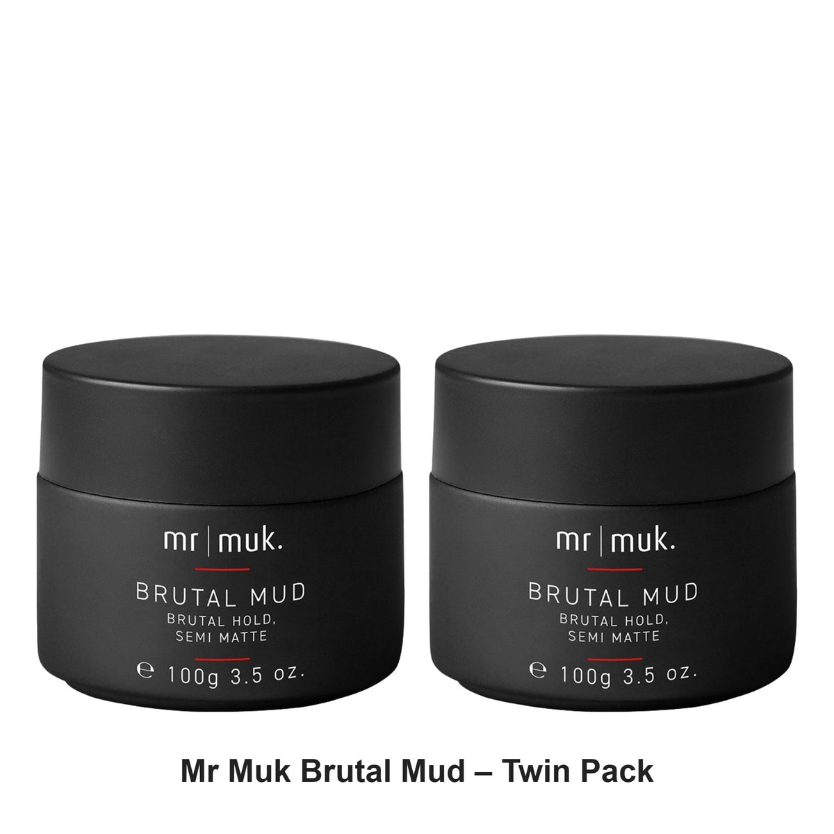 Muk Hair - Mr Muk Brutal Mud – Twin Pack (2 x 100g) – bundle contents: 2 x Muk Hair - Mr Muk Brutal Mud 100g