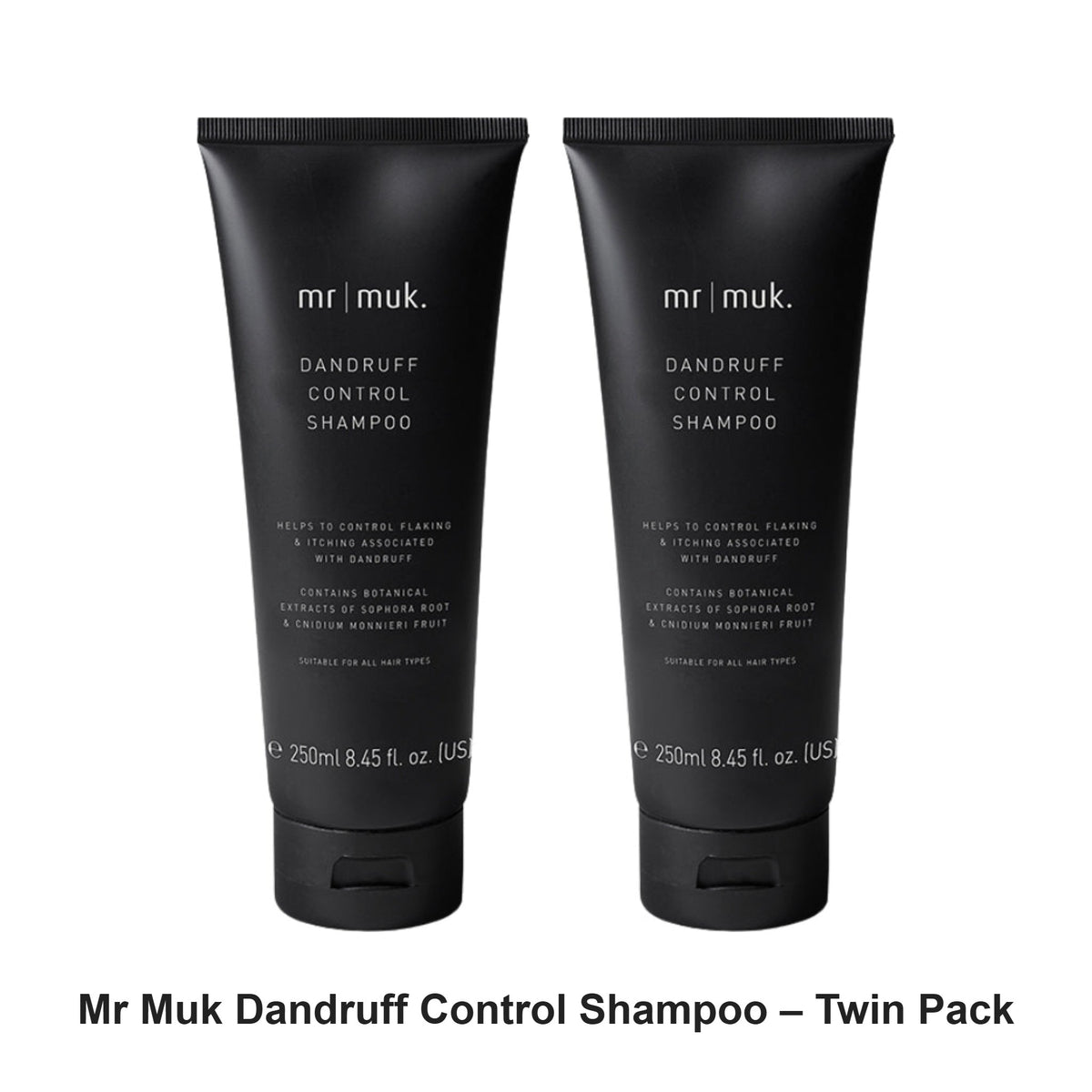 Muk Hair - Mr Muk Dandruff Control Shampoo – Twin Pack (2 x 250ml) – bundle contents: 2 x Muk Hair - Mr Muk Dandruff Control Shampoo 250ml