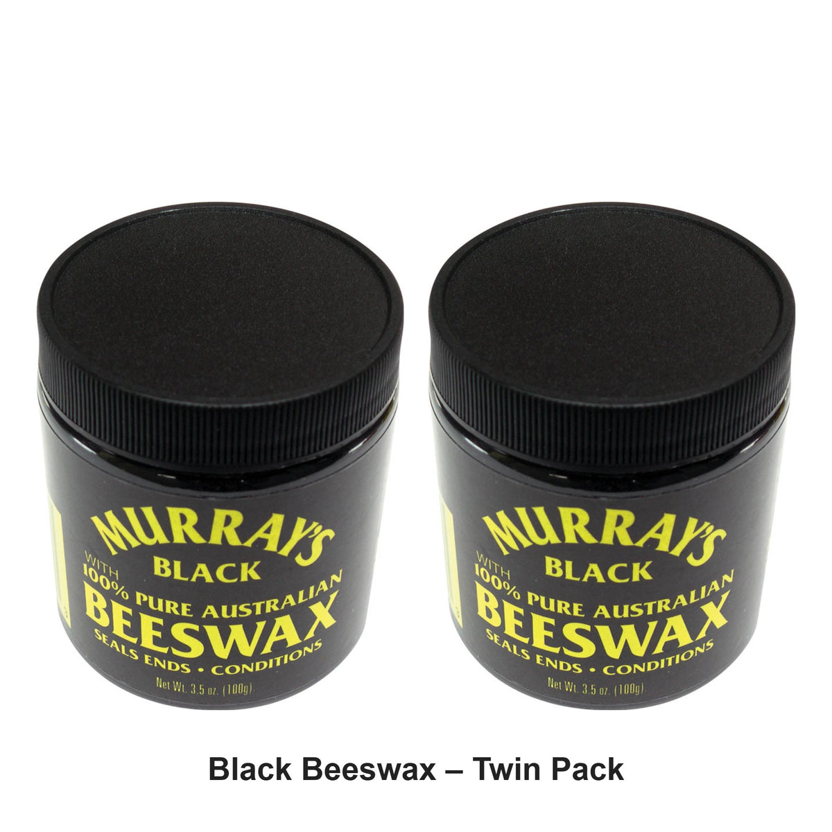 Murrays - Black Beeswax – Twin Pack (2 x 100g) – bundle contents: 2 x Murrays - Black Beeswax 100g