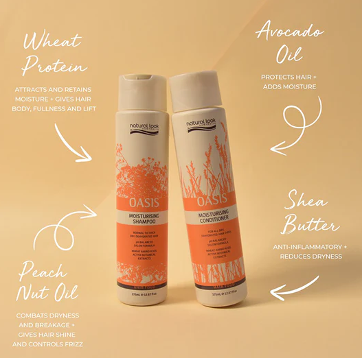 Natural Look - Oasis Moisturising Shampoo 375ml – product image 2