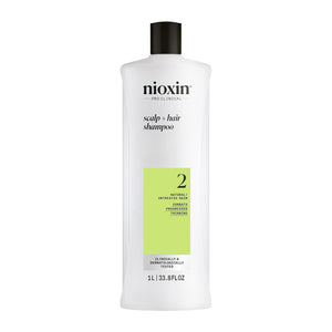 Nioxin Professional - System 2 Shampoo & Conditioner Duo 1L Bundle – Nioxin Professional Nioxin Professional Scalp + Hair Thickening System 2 Shampoo 1L