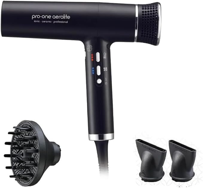 Pro One Aerolite Hairdryer Black
