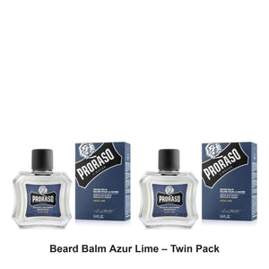 Proraso - Beard Balm Azur Lime – Twin Pack (2 x 100ml) – bundle contents: 2 x Proraso - Beard Balm Azur Lime 100ml