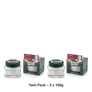 Proraso - Refreshing Pre-Shave Cream Jar Green – Twin Pack (2 x 100g) – bundle contents: 2 x Proraso - Refreshing Pre-Shave Cream Jar Green 100g