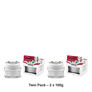 Proraso - Sensitive Pre-Shave Cream Jar White – Twin Pack (2 x 100g) – bundle contents: 2 x Proraso - Sensitive Pre-Shave Cream Jar White 100g