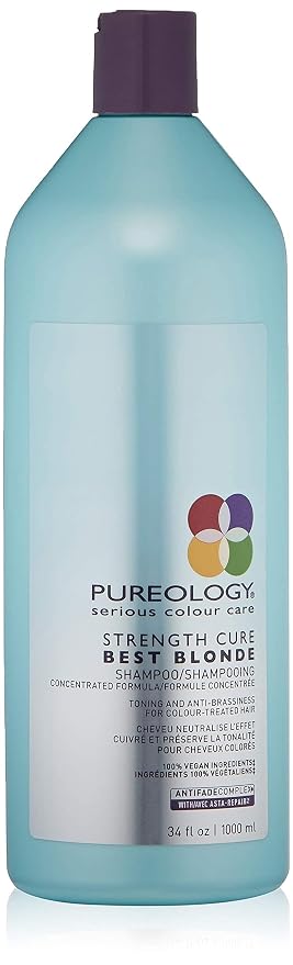 Pureology - Strength Cure Best Blonde Shampoo & Conditioner Duo 1000ml Bundle – Pureology Strength Cure Best Blonde Shampoo 1000ml