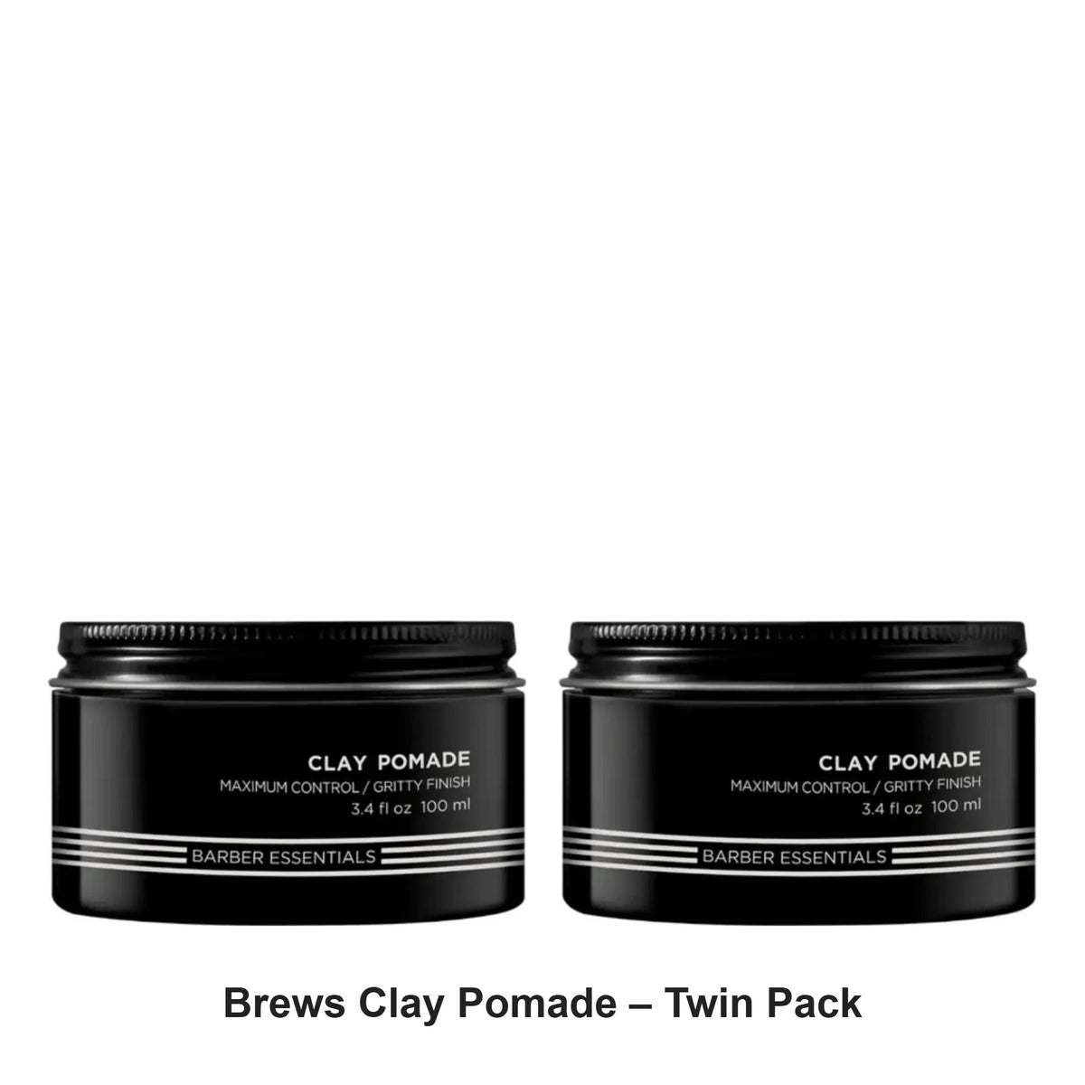 Redken - Brews Clay Pomade – Twin Pack (2 x 100ml) – bundle contents: 2 x Redken - Brews Clay Pomade 100ml