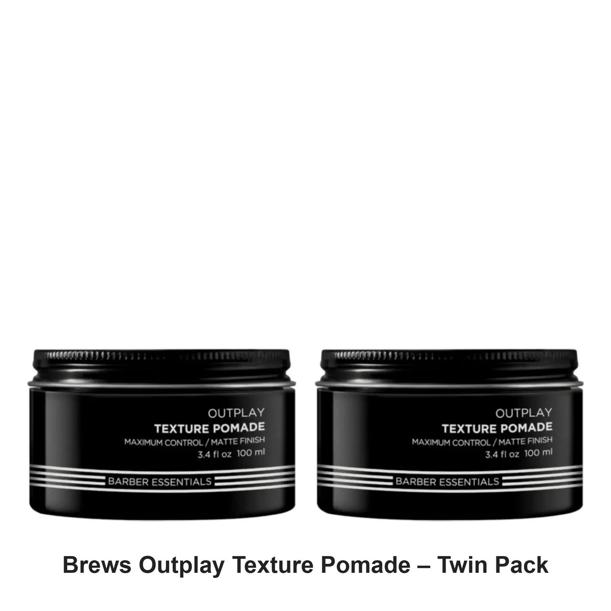 Redken - Brews Outplay Texture Pomade – Twin Pack (2 x 100ml) – bundle contents: 2 x Redken - Brews Outplay Texture Pomade 100ml