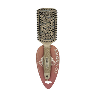 Salon & Co - Boar Bristle Paddle & Detangler Brush Duo Bundle – Salon & Co Detangler Boar Bristle Brush