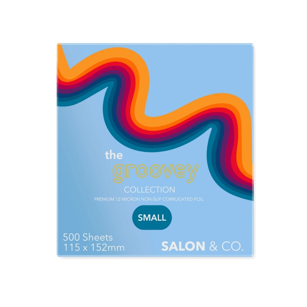 Salon & Co - Groovey 12 Micron Pre-Cut Rippled Foil Small 500pc – product image
