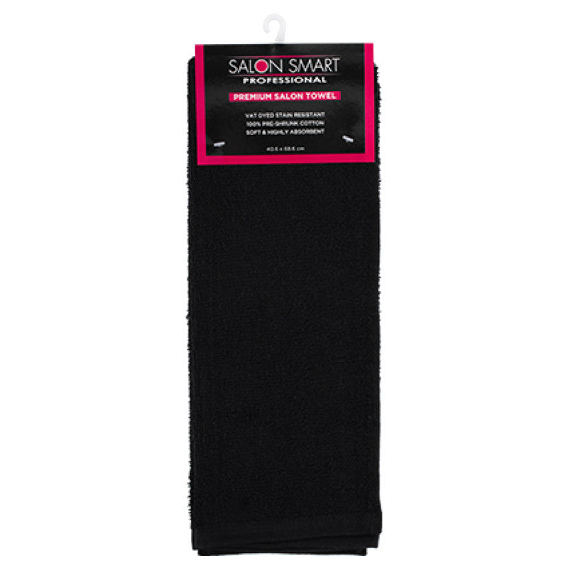Salon Smart - Premium Black Single Towel – front of pack/product