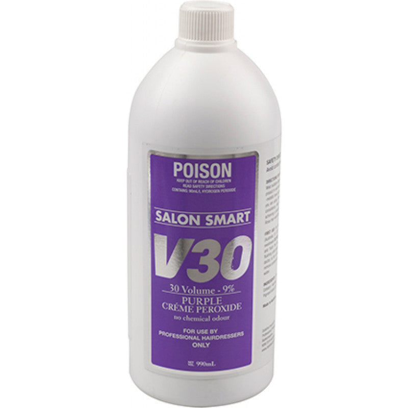 Salon Smart - Purple Creme Peroxide Developer 30 Vol 9% 1L – front of pack/product