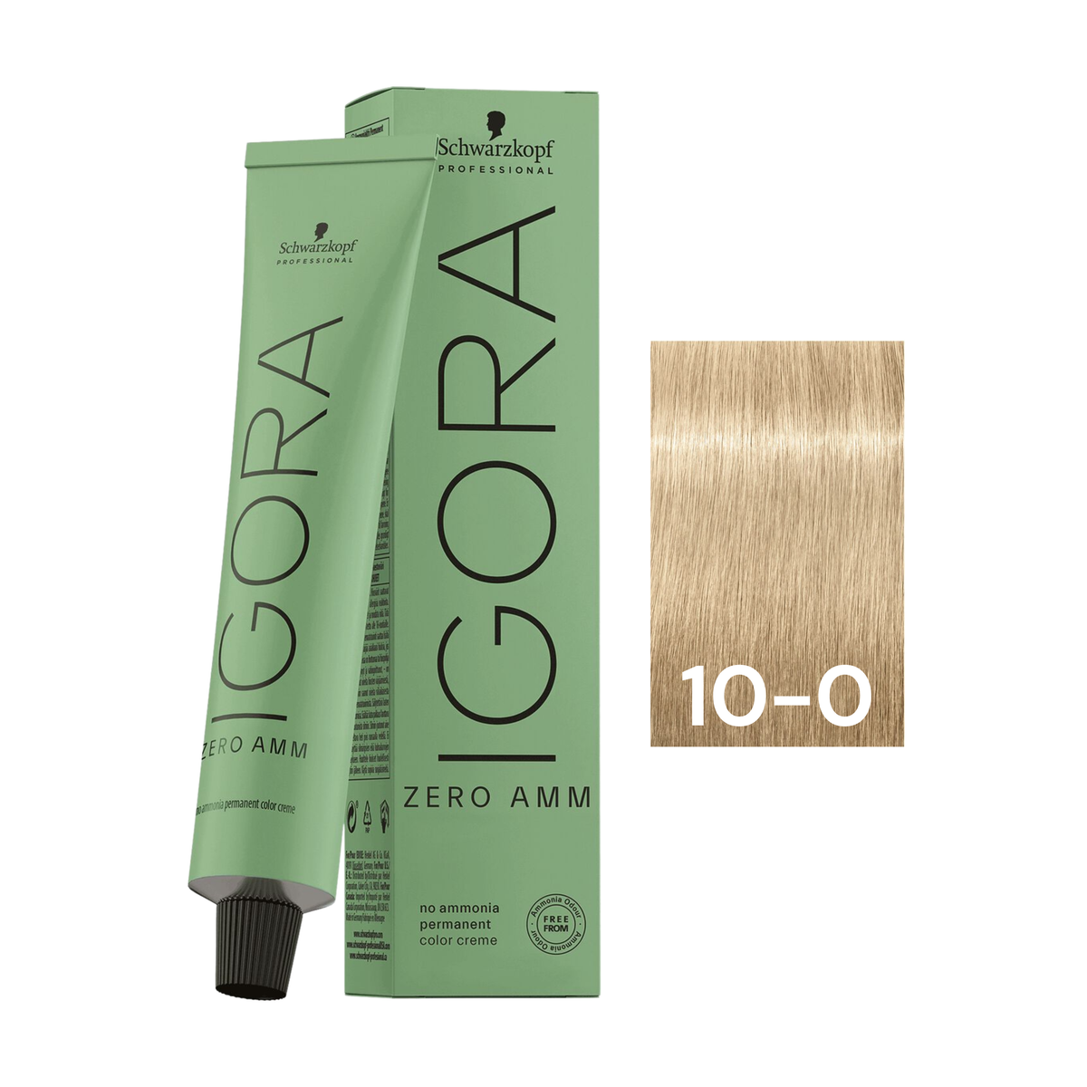 Schwarzkopf Professional - Igora Zero Amm 10-0 Ultra Blonde Natural 60ml – tube and box