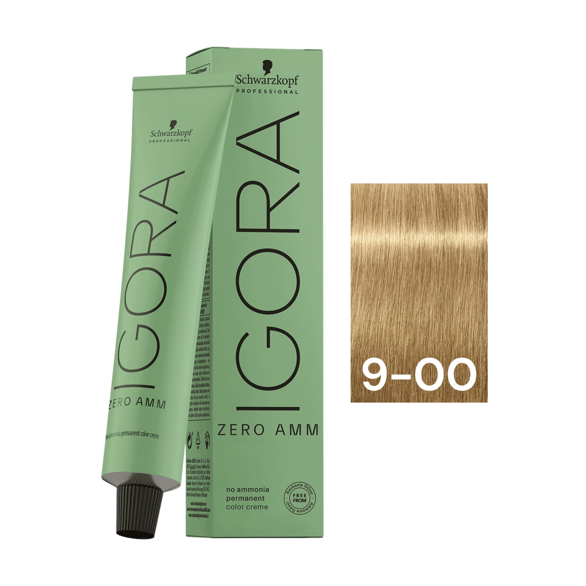 Schwarzkopf Professional - Igora Zero Amm 9-00 Extra Light Blonde Natural Extra 60ml – tube and box