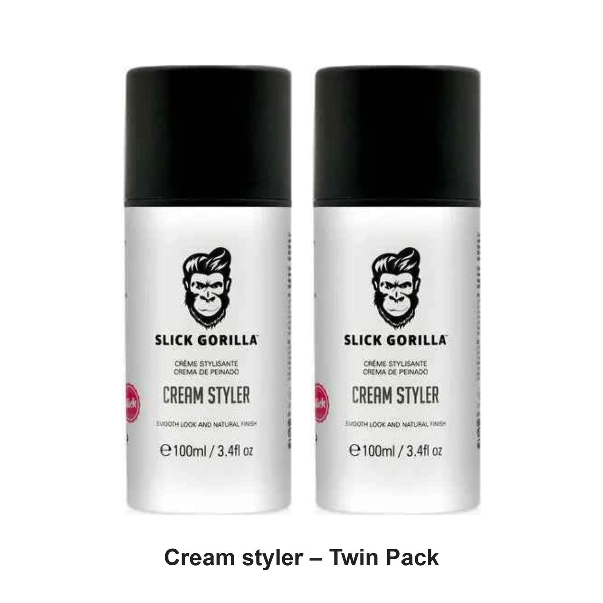 Slick Gorilla - Cream styler – Twin Pack (2 x 100ml) – bundle contents: 2 x Slick Gorilla - Cream styler 100ml