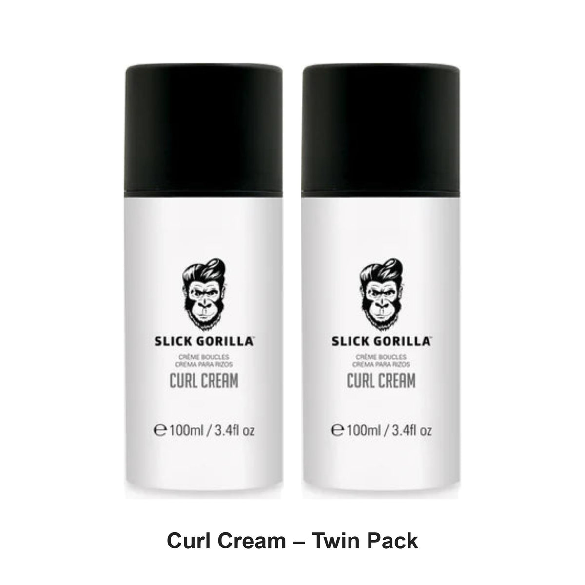 Slick Gorilla - Curl Cream – Twin Pack (2 x 100ml) – bundle contents: 2 x Slick Gorilla - Curl Cream 100ml