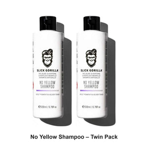 Slick Gorilla - No Yellow Shampoo – Twin Pack (2 x 200ml) – bundle contents: 2 x Slick Gorilla - No Yellow Shampoo 200ml
