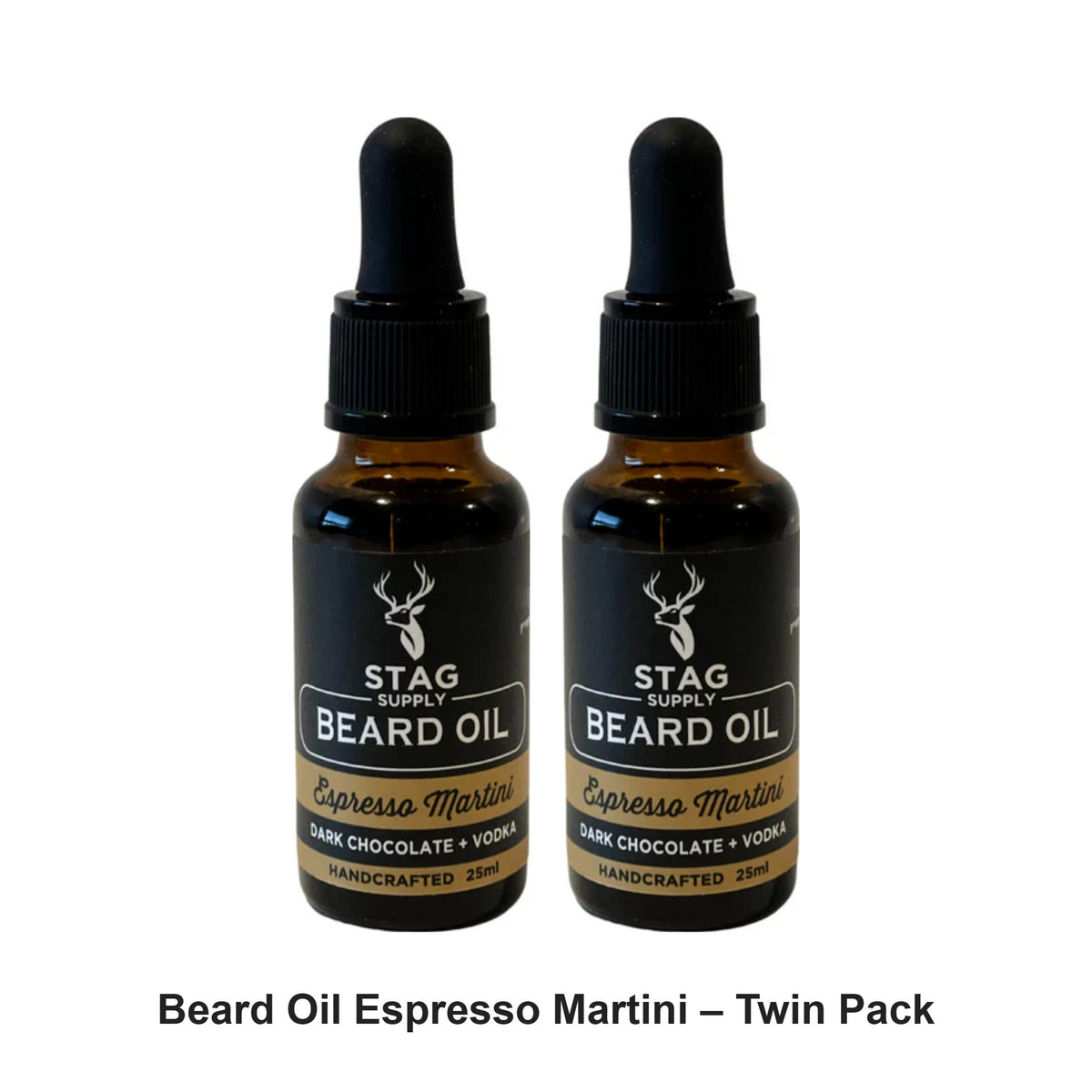 Stag Supply - Beard Oil Espresso Martini – Twin Pack (2 x 25ml) – bundle contents: 2 x Stag Supply - Beard Oil Espresso Martini 25ml