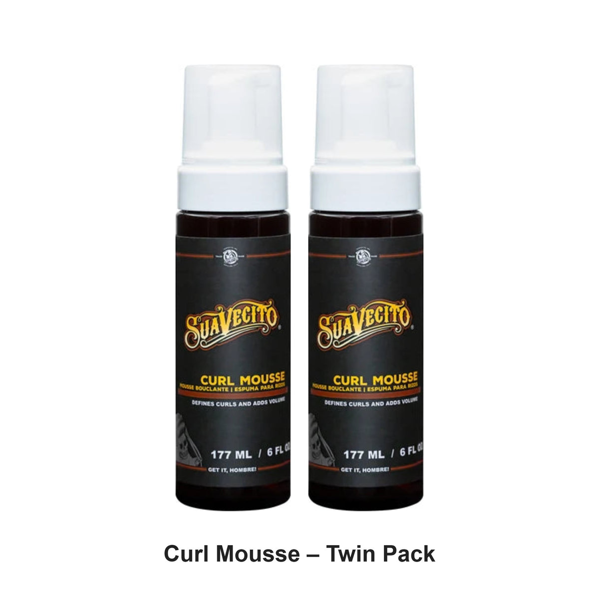 Suavecito - Curl Mousse – Twin Pack (2 x 177ml) – bundle contents: 2 x Suavecito - Curl Mousse 177ml