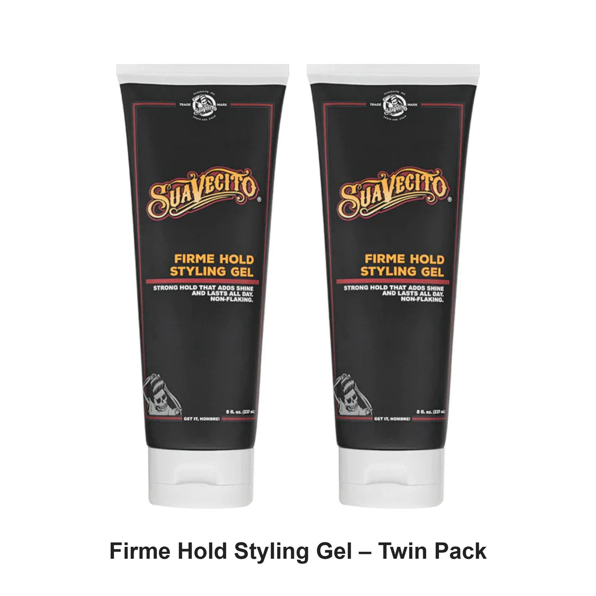 Suavecito - Firme Hold Styling Gel – Twin Pack (2 x 237ml) – bundle contents: 2 x Suavecito - Firme Hold Styling Gel 237ml