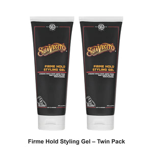 Suavecito - Firme Hold Styling Gel – Twin Pack (2 x 237ml) – bundle contents: 2 x Suavecito - Firme Hold Styling Gel 237ml