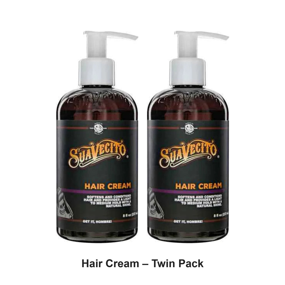 Suavecito - Hair Cream – Twin Pack (2 x 237ml) – bundle contents: 2 x Suavecito - Hair Cream 237ml