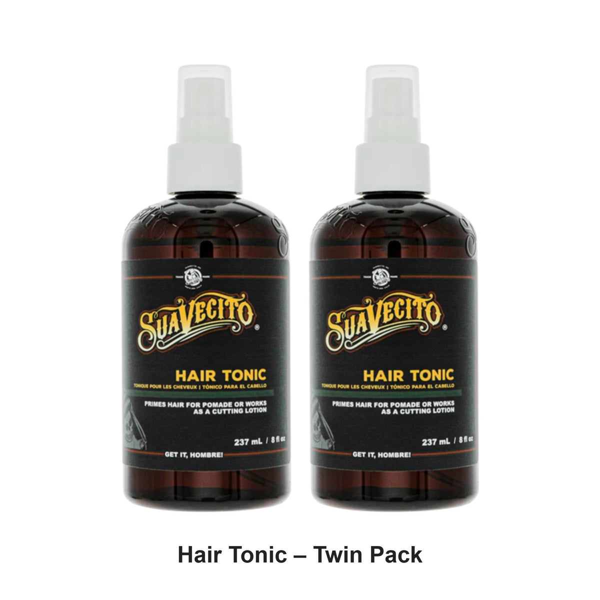 Suavecito - Hair Tonic – Twin Pack (2 x 237ml) – bundle contents: 2 x Suavecito - Hair Tonic 237ml