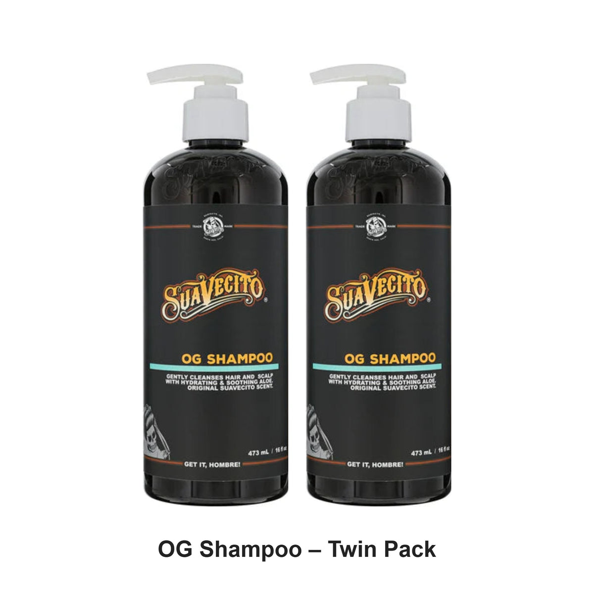 Suavecito - OG Shampoo – Twin Pack (2 x 473ml) – bundle contents: 2 x Suavecito - OG Shampoo 473ml