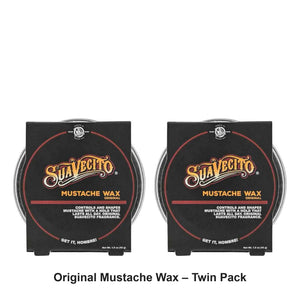 Suavecito - Original Mustache Wax – Twin Pack (2 x 57g) – bundle contents: 2 x Suavecito - Original Mustache Wax 57g