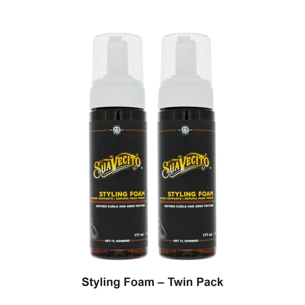 Suavecito - Styling Foam – Twin Pack (2 x 177ml) – bundle contents: 2 x Suavecito - Styling Foam 177ml