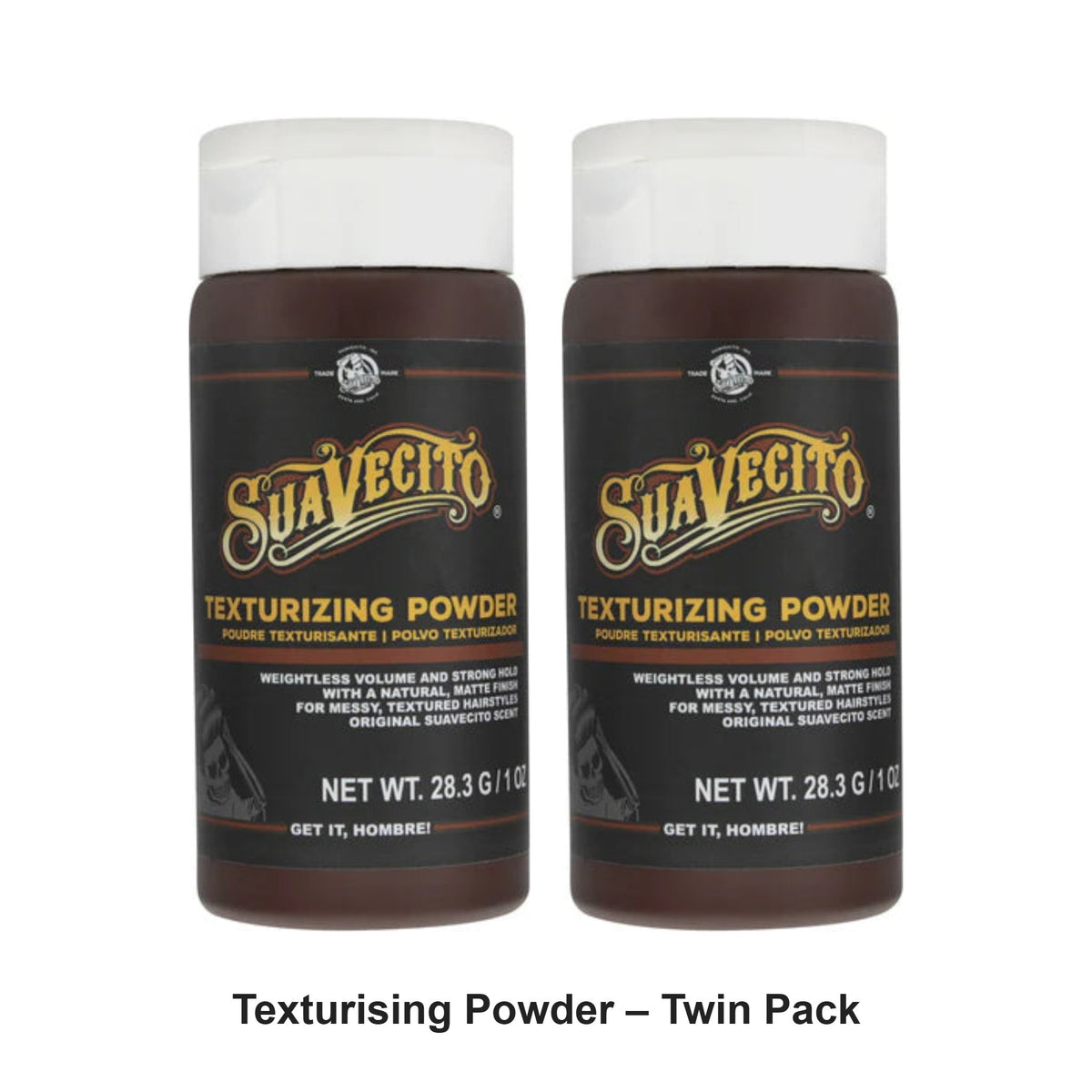 Suavecito - Texturising Powder – Twin Pack (2 x 28g) – bundle contents: 2 x Suavecito - Texturising Powder 28g