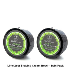 Taylor of Old Bond Street - Lime Zest Shaving Cream Bowl – Twin Pack (2 x 150g) – bundle contents: 2 x Taylor of Old Bond Street - Lime Zest Shaving Cream Bowl 150g
