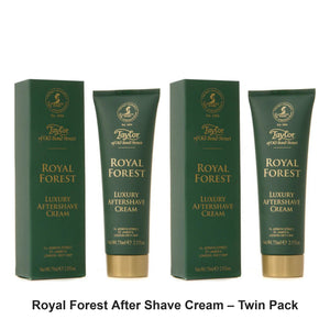 Taylor of Old Bond Street - Royal Forest After Shave Cream – Twin Pack (2 x 75ml) – bundle contents: 2 x Taylor of Old Bond Street - Royal Forest After Shave Cream 75ml