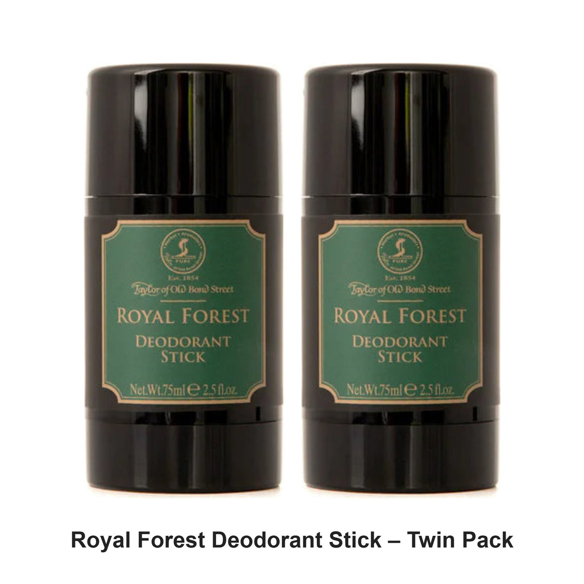 Taylor of Old Bond Street - Royal Forest Deodorant Stick – Twin Pack (2 x 75ml) – bundle contents: 2 x Taylor of Old Bond Street - Royal Forest Deodorant Stick 75ml