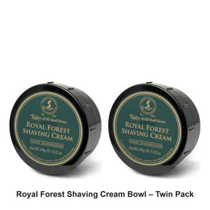 Taylor of Old Bond Street - Royal Forest Shaving Cream Bowl – Twin Pack (2 x 150g) – bundle contents: 2 x Taylor of Old Bond Street - Royal Forest Shaving Cream Bowl 150g