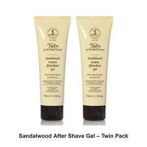 Taylor of Old Bond Street - Sandalwood After Shave Gel – Twin Pack (2 x 75ml) – bundle contents: 2 x Taylor of Old Bond Street - Sandalwood After Shave Gel 75ml