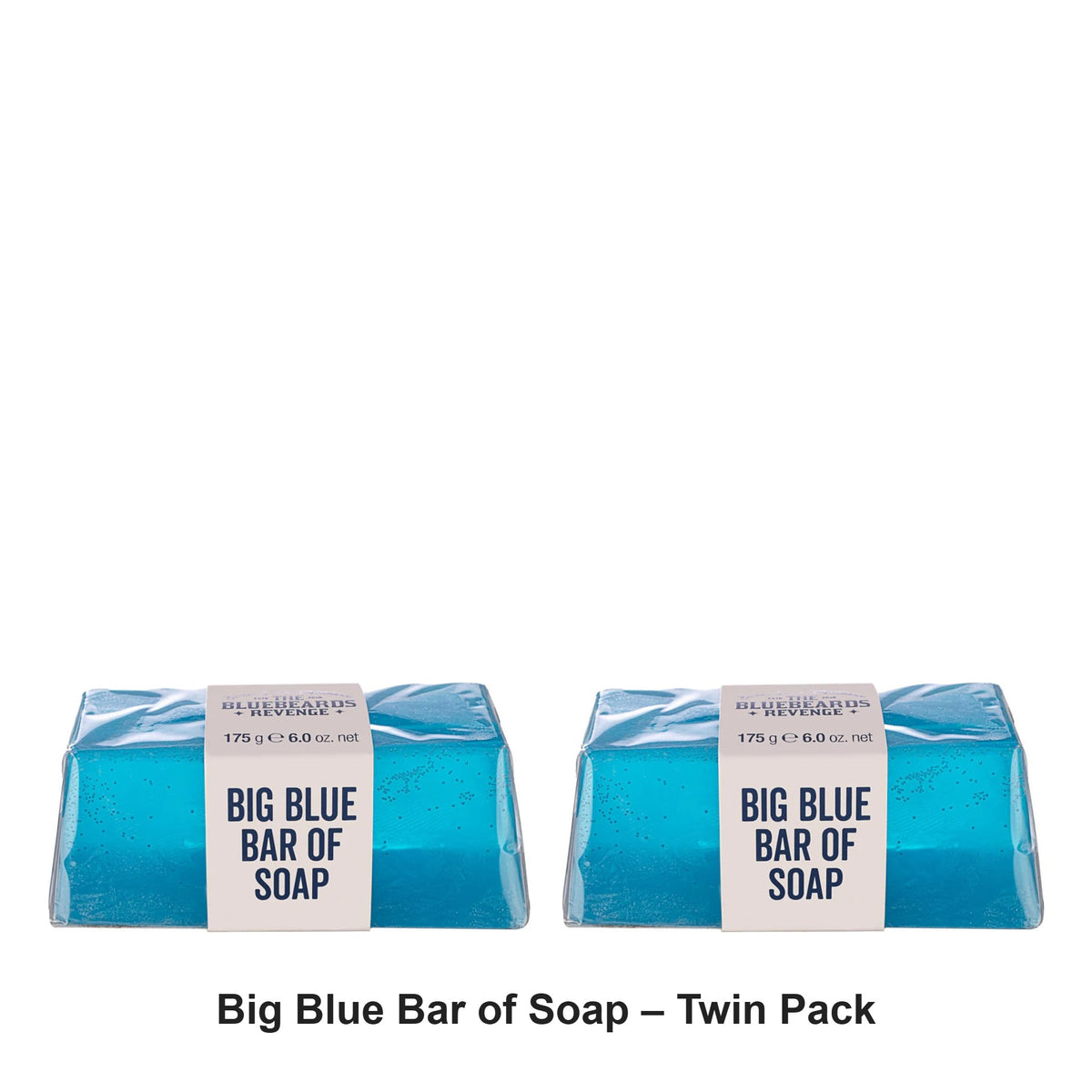 The Bluebeards Revenge - Big Blue Bar of Soap – Twin Pack (2 x 175g) – bundle contents: 2 x The Bluebeards Revenge - Big Blue Bar of Soap 175g