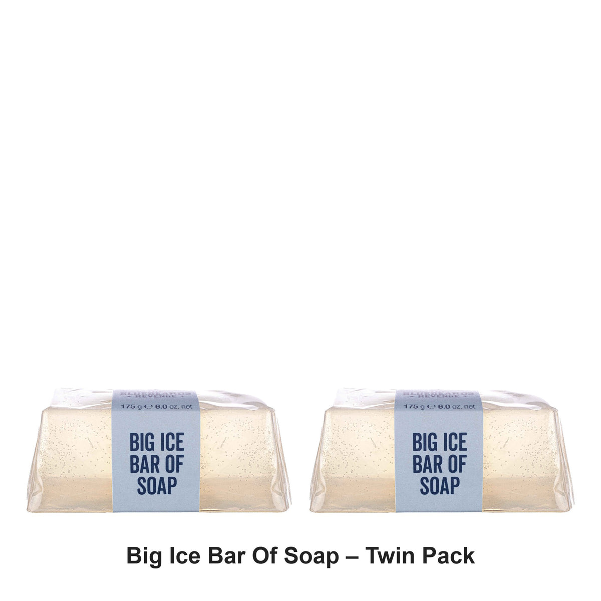 The Bluebeards Revenge - Big Ice Bar Of Soap – Twin Pack (2 x 175g) – bundle contents: 2 x The Bluebeards Revenge - Big Ice Bar Of Soap 175g