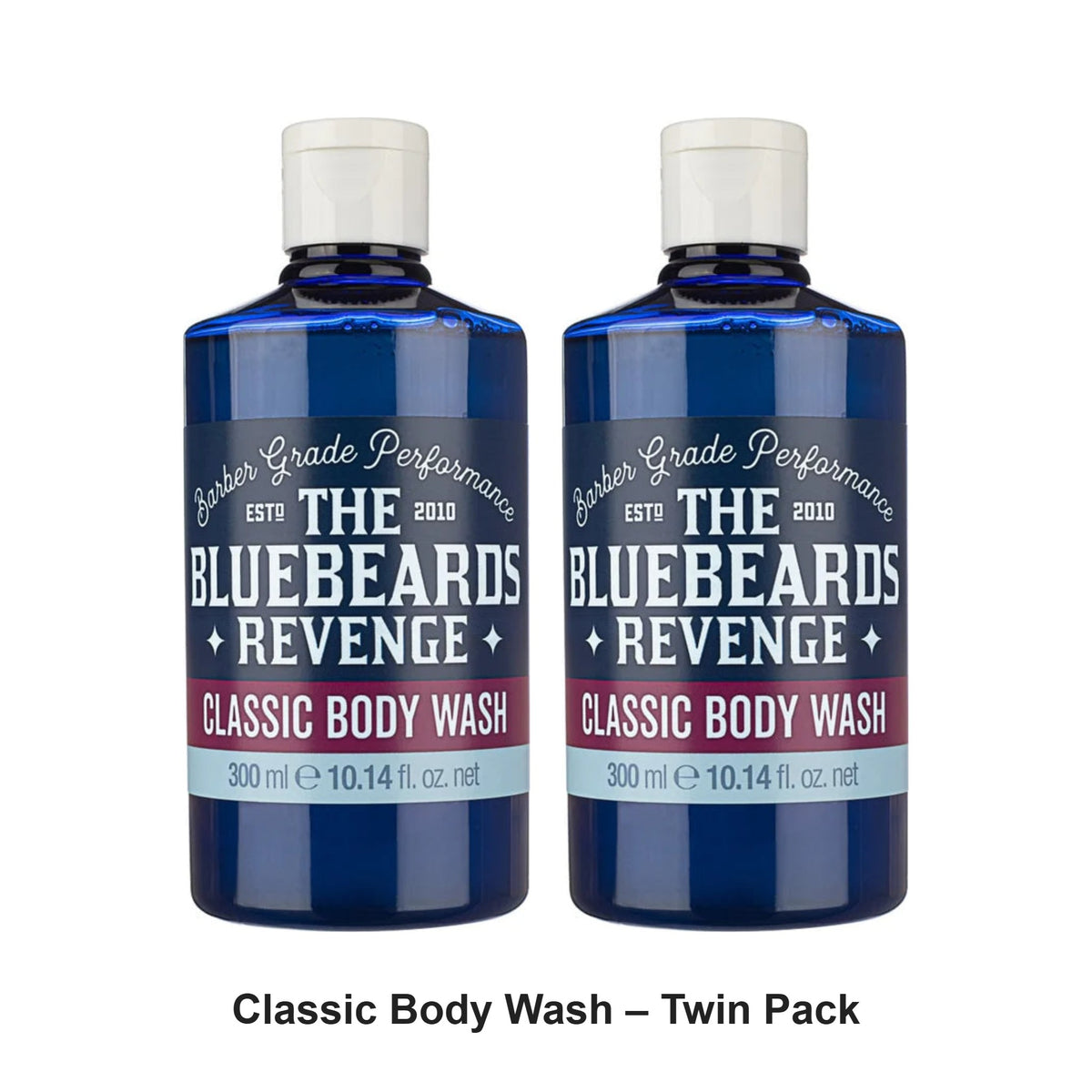 The Bluebeards Revenge - Classic Body Wash – Twin Pack (2 x 300ml) – bundle contents: 2 x The Bluebeards Revenge - Classic Body Wash 300ml