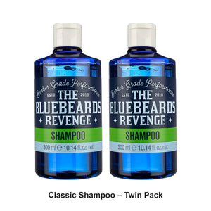 The Bluebeards Revenge - Classic Shampoo – Twin Pack (2 x 300ml) – bundle contents: 2 x The Bluebeards Revenge - Classic Shampoo 300ml