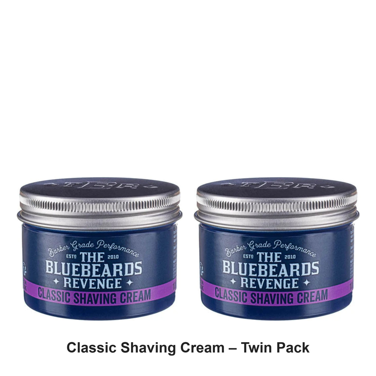 The Bluebeards Revenge - Classic Shaving Cream – Twin Pack (2 x 100ml) – bundle contents: 2 x The Bluebeards Revenge - Classic Shaving Cream 100ml